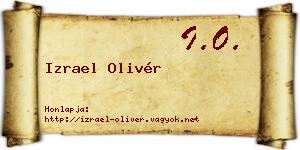 Izrael Olivér névjegykártya